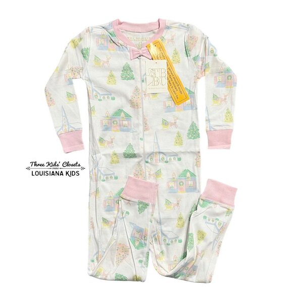 NEW Beaufort Bonnet Company TBBC 4T Sleigh Bells & Pastels Christmas Pajamas - Picture 1 of 5